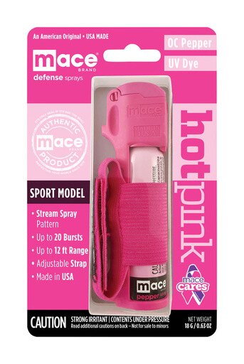 Mace Sport Model Pink Aluminum/Plastic Pepper Spray - Case of: 1;