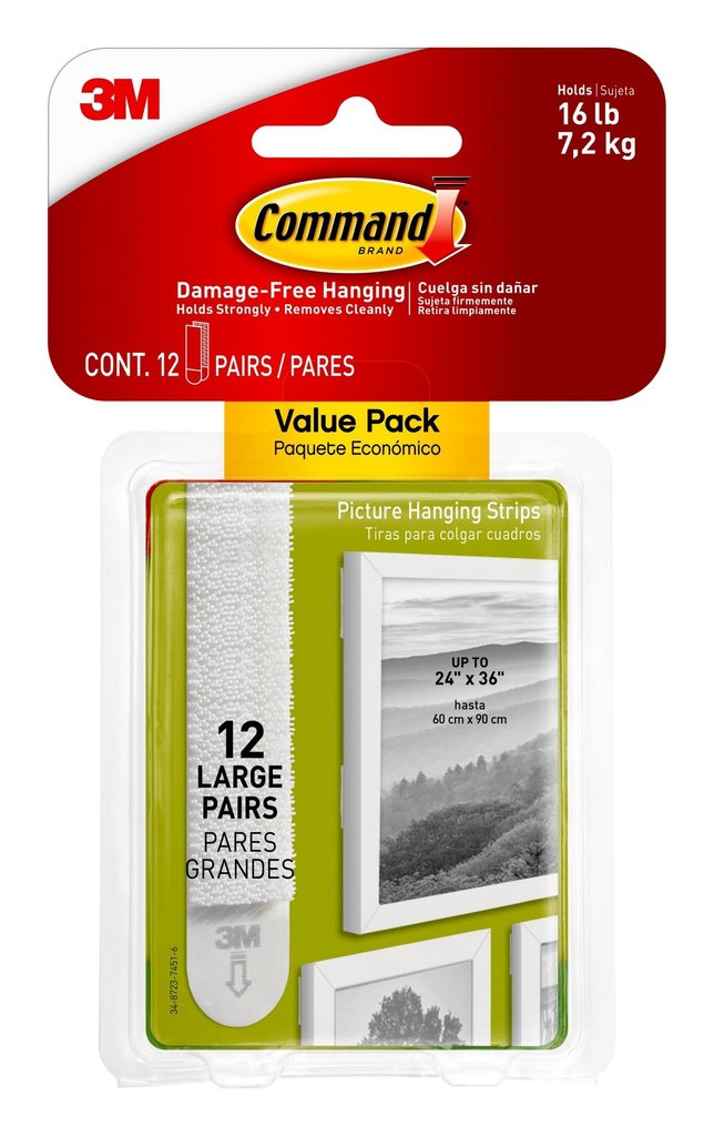 Command Narrow Pic Hang Strip Pk3