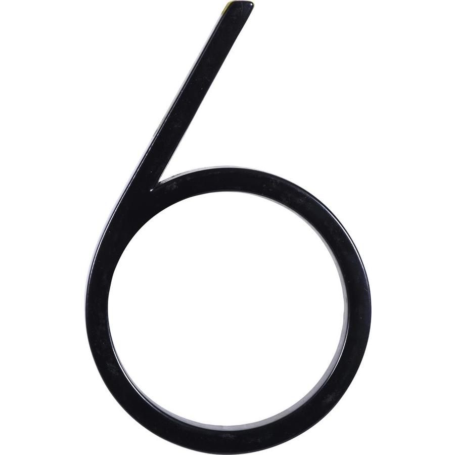 Hillman Distinctions 5 in. Black Metal Screw-on Number 6 1 Pc