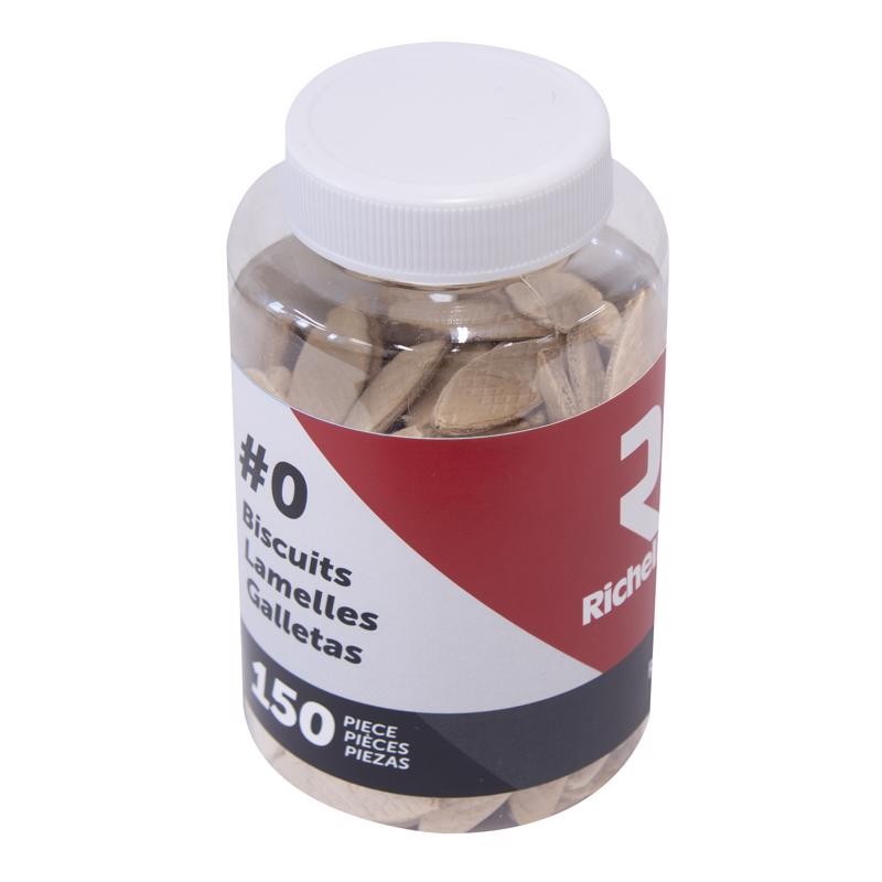 Fluted Wood Plate Joining Biscuits .63 in. D X 1.85 in. L Natural, 150PK