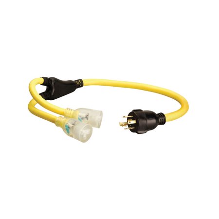 Coleman Cable 10/4 STOW 250 V 3 Ft. L Generator Cord