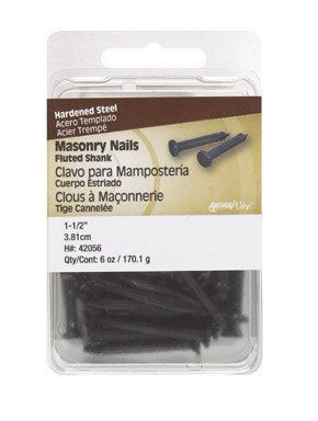 Hillman 1-1/2 in. L Masonry Steel Nail Fluted Shank Flat