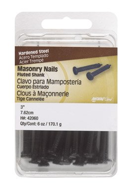 Hillman 3 in. L Masonry Steel Nail Fluted Shank Flat 