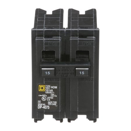 [513660] Square D HomeLine 15 Amps Surge 2-Pole Circuit Breaker