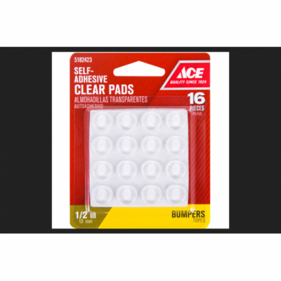 Ace Vinyl Self Adhesive Protective Pad Clear Round 3.6 in. W X 1/2 in. L 1 Pk