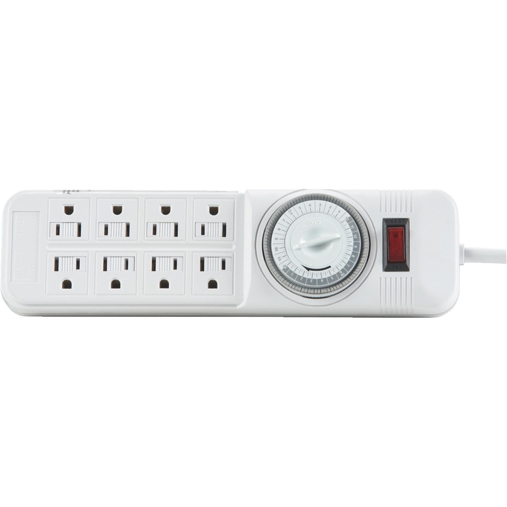 Do It 8-Outlet White Power Strip with Timer & 4 Ft. Cord Lts-l06 - All