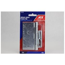 Ace 4 in. L Zinc-Plated Broad Hinge 1 Pk