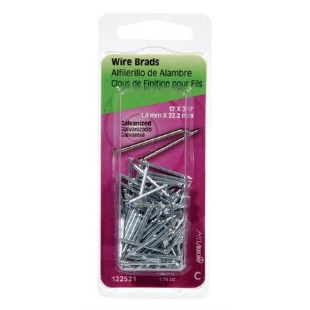 Hillman 17 Ga. X 7/8 in. L Galvanized Steel Brad Nails 1 Pack 1.75 Oz.