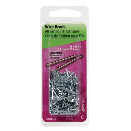 Hillman 19 Ga. X 1/2 in. L Galvanized Steel Brad Nails 1 Pack 1.75 Oz.