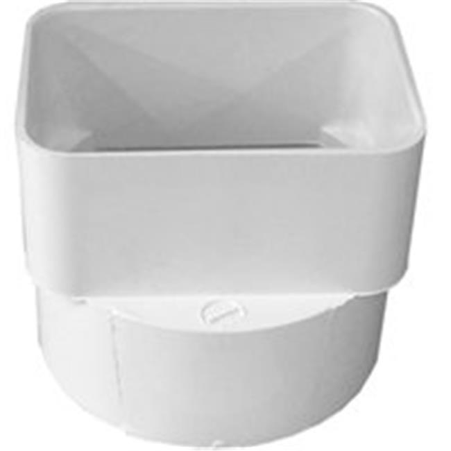 CANPLAS 414434BC Downspout Adapter  3 X 4 in Connection  Hub  PVC  White