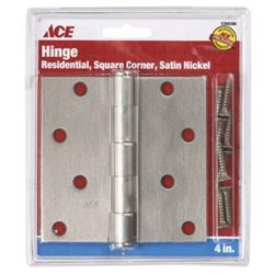 HINGE 4" SQ STN NKL