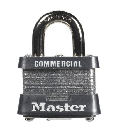 [54083] Master Lock 1-5/16 in. H X 1-5/8 in. W X 1-9/16 in. L Laminated Steel 4-Pin Cylinder Padlock 1 Pack
