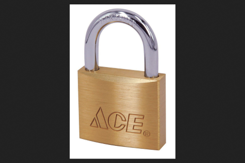 Ace 1-5/16 in. H X 1-1/2 in. W X 17/32 in. L Brass Double Locking Padlock