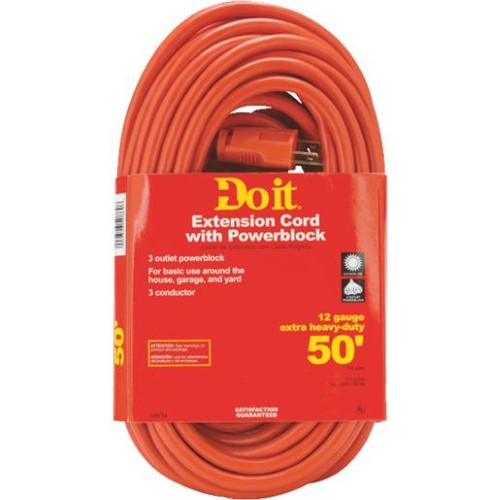 Do It 50 Ft. 12/3 Extension Cord with Powerblock 550819