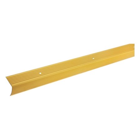 M-D Building Products 1.125 in. H X 1.125 in. W X 72 in. L Satin Brass Aluminum Stair Edge