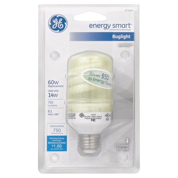 GE Energy Smart CFL Bug Light 14 Watt Postlight 1-pack