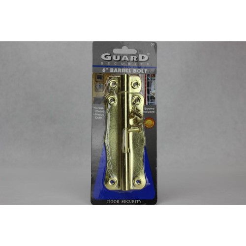 6' Brass Plated Heavy Duty Barrel Bolt Door Lock Guard Security Barrel Bolts 56
