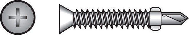 HILLMAN No. 10 Ga. X 1-7/16 in. L Phillips Wafer Head Sheet Metal Screws 100 Pk