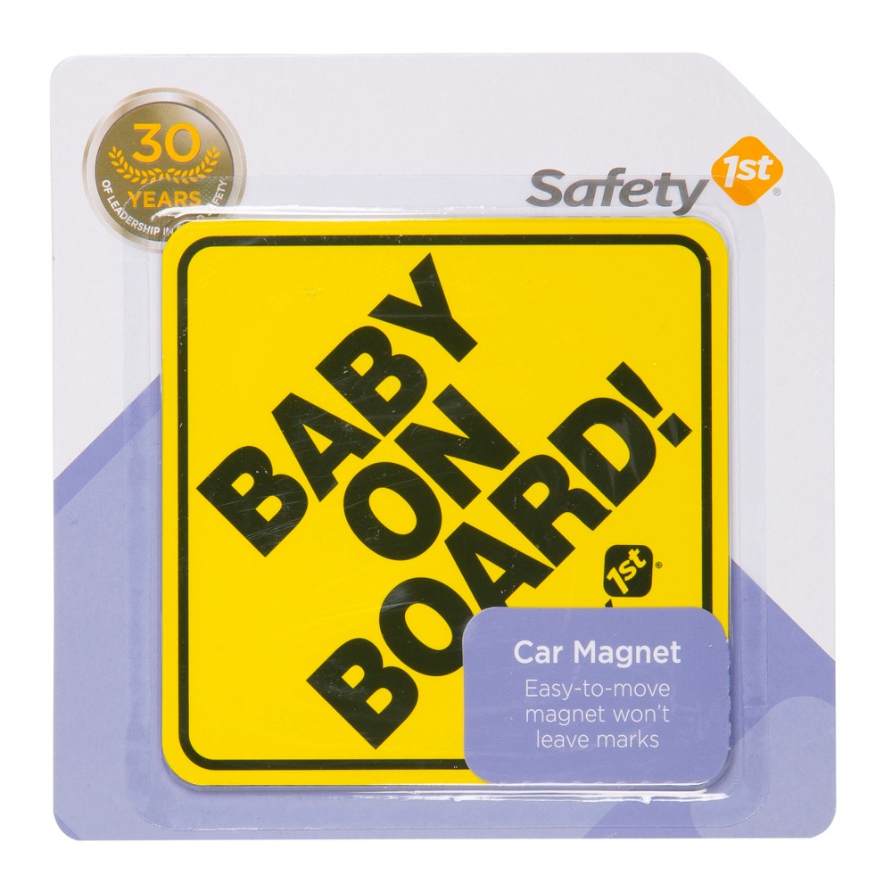 Safety 1st Yellow Plastic Baby on Board Magnet 1 Pk