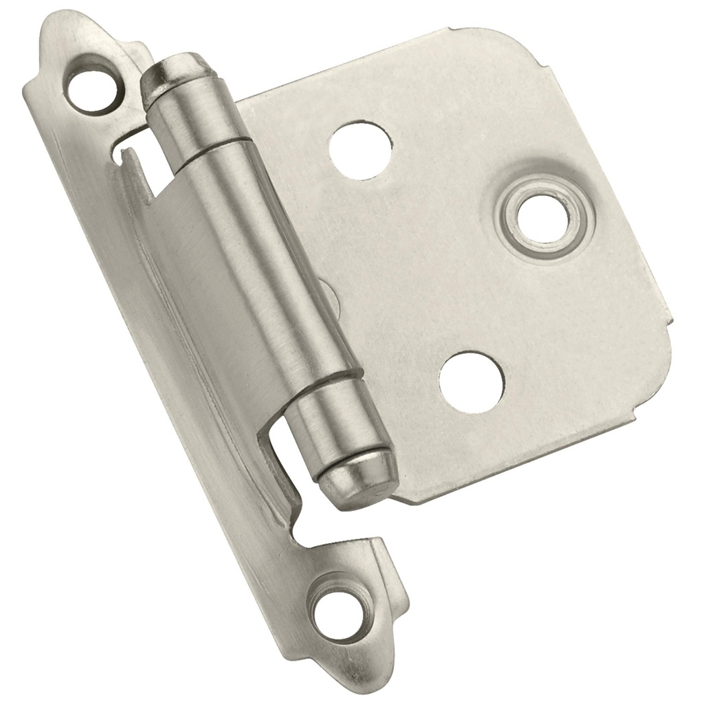 Amerock 1-3/4 in. W X 2-3/4 in. L Satin Nickel Silver Steel Self-Closing Hinge 2 Pk