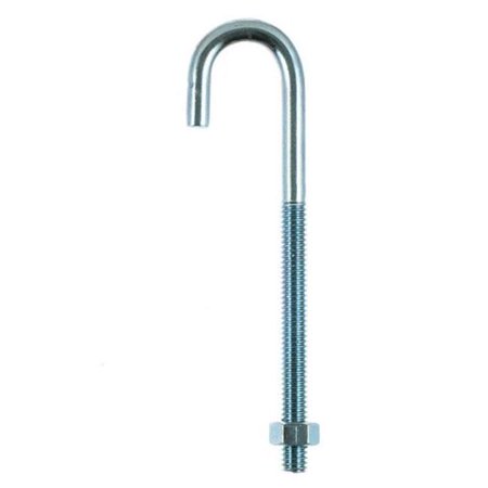 Hampton Medium Zinc-Plated Silver Zinc 1.1875 in. L J-Bolt 150 Lb. 1 Pack