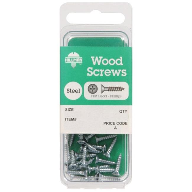 Hillman No. 10 X 2-1/2 in. L Phillips Zinc-Plated Wood Screws 6 Pack 