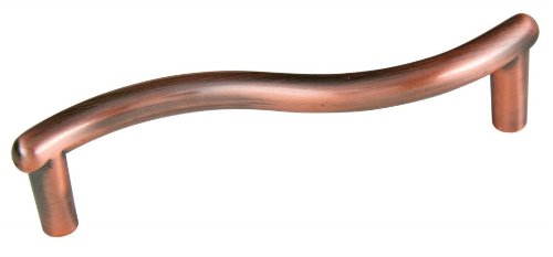 Ultra Hardware 59885 3.75 Inches Center to Center Designer S Edge Carded Drawer Pull Polished Antique Copper