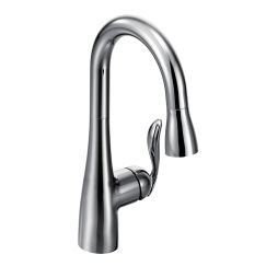 Chrome One-handle High Arc Pulldown Bar Faucet