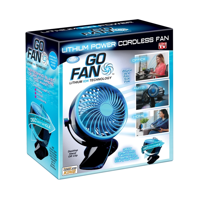 As Seen on TV Go Fan Cordless Rechargeable Fan