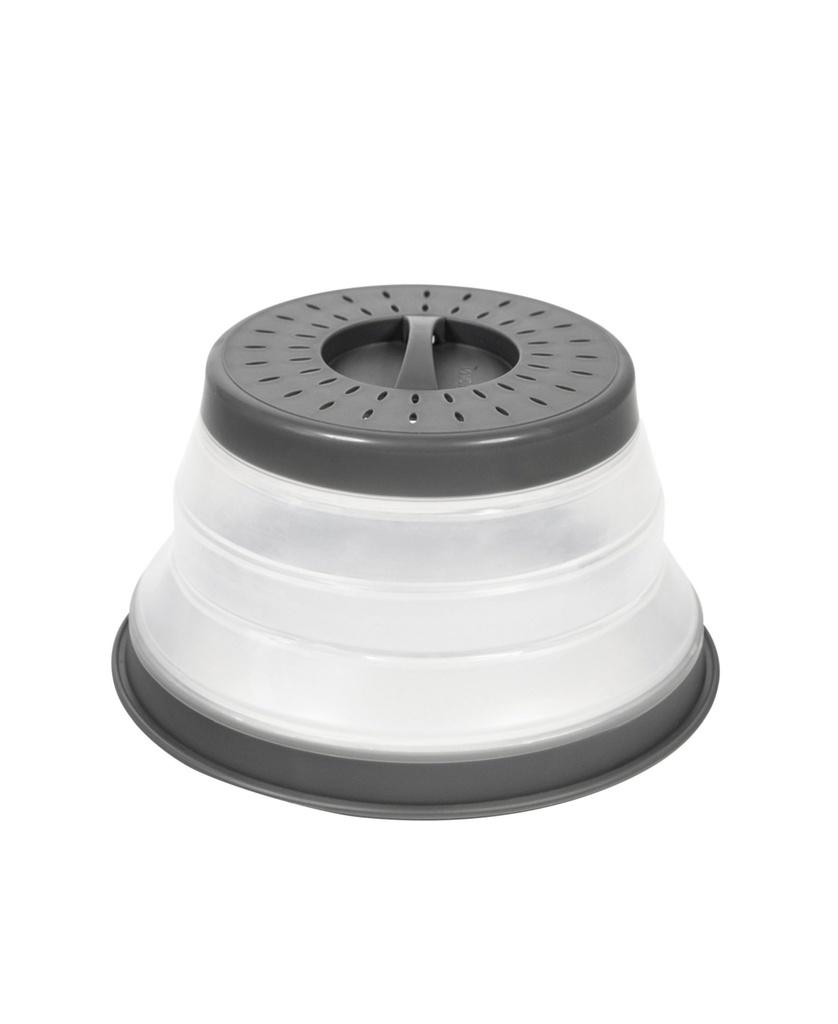 Tovolo Gray/White Plastic Microwave Collapsible Food Cover