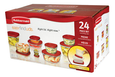 Rubbermaid Easy Find Lids Clear Food Storage Container Set 12 Pk