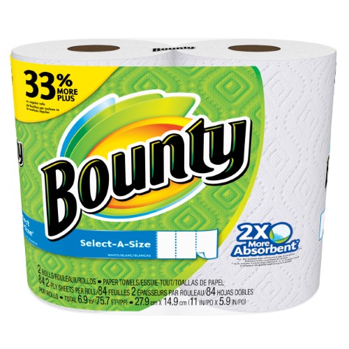 Bounty Select-a-Size Paper Towels 84 Sheet 2 Ply 2 Pk