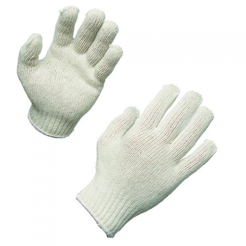 AMMEX Bleached Knit Work Gloves (Bag of 12 Pairs)