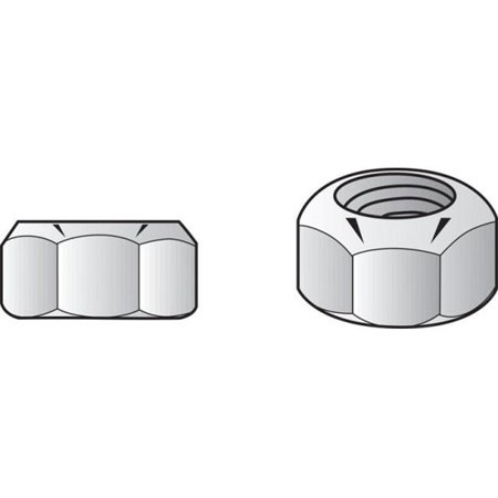 Hillman 10/24 in. Zinc-Plated Steel SAE Lock Nut 5 Pack