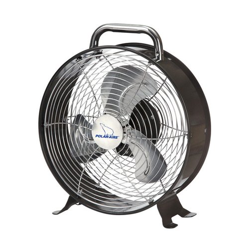 Polar-aire Lf-9df Retro Desk Fan, 9", Metallic, 2 Speed