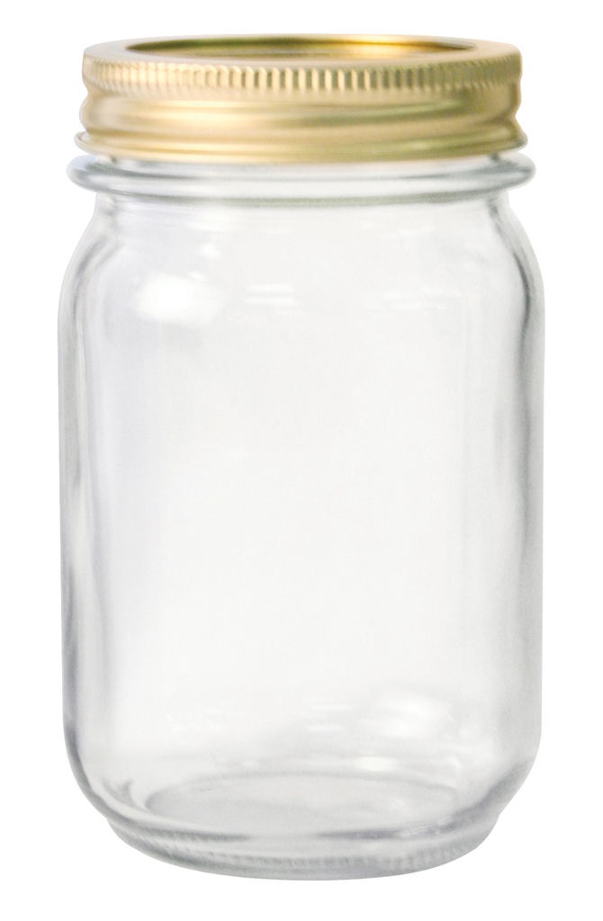 Anchor Hocking AHG17 1 Pint Home Canning Jars with Metal Lids and Rings, Clear