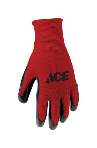 [6355796] Ace Men's Indoor/Outdoor Coated Work Gloves Black/Gray L 3 Pk