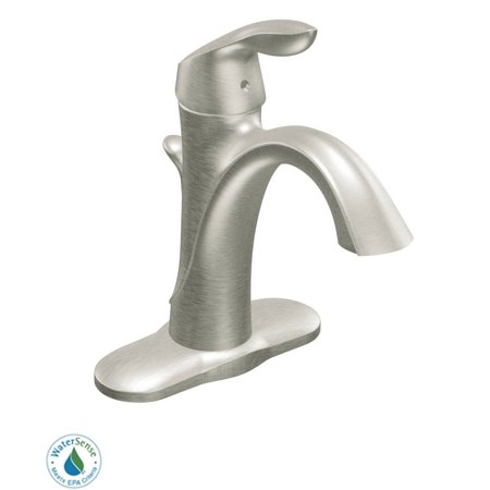 Brushed Nickel One-handle High Arc Bathroom Faucet
