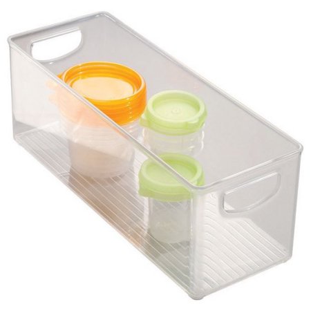 [6405898] IDesign Clear Organizer Bin 5 in. H X 4 in. W Stackable