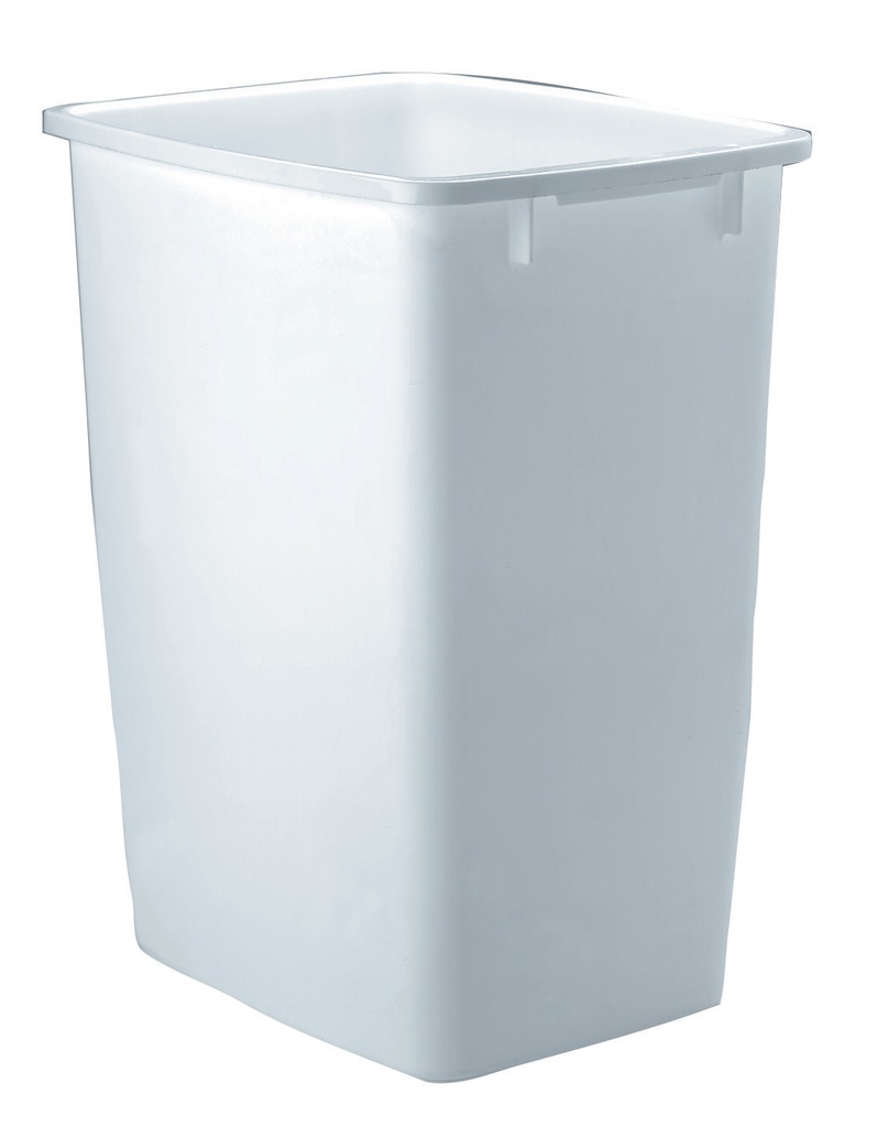 [66737] Open Top Wastebasket, Bathroom Trash Can, 36 Qt White