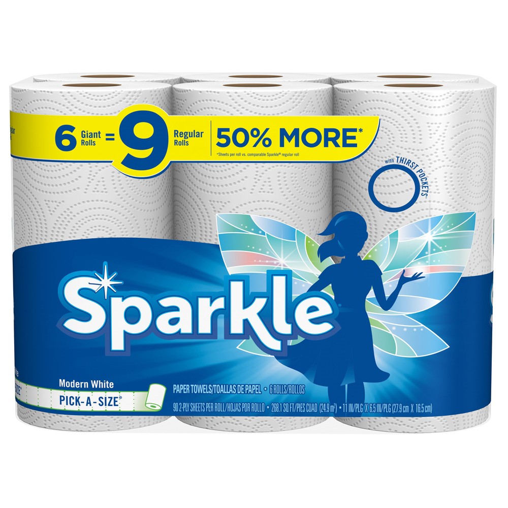 [6693014] Sparkle Paper Towels, 2 Ply, 116 Sheets, White