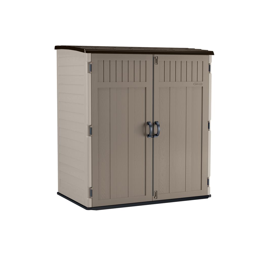 Suncast 6 Ft. X 3 Ft. Resin Vertical Pent Storage Shed with Floor Kit