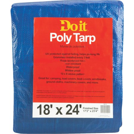 Do It Best Blue Woven 18 Ft. X 24 Ft. Medium Duty Poly Tarp 709115 - All