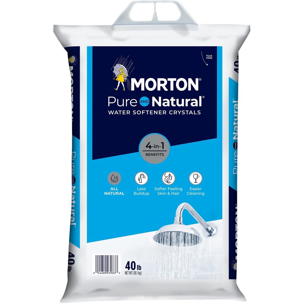 Pure and Natural Water Softener Salt Crystals - 40lbs - Morton