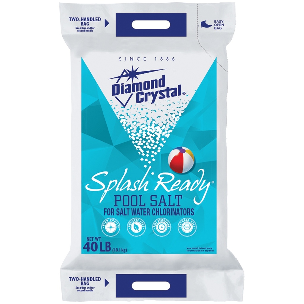 Diamond Crystal Splash Ready Granule Pool Salt 40 Lb