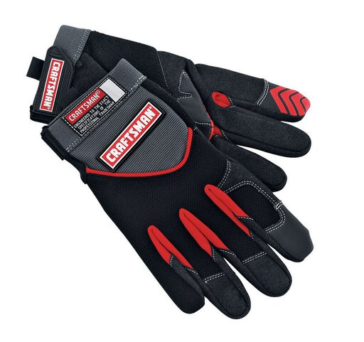 Craftsman Indoor/Outdoor Gloves Black/Red M 1 Pair