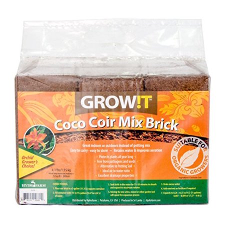 Growit Organic All Purpose Coco Coir Mix Brick 0.32 Cu Ft