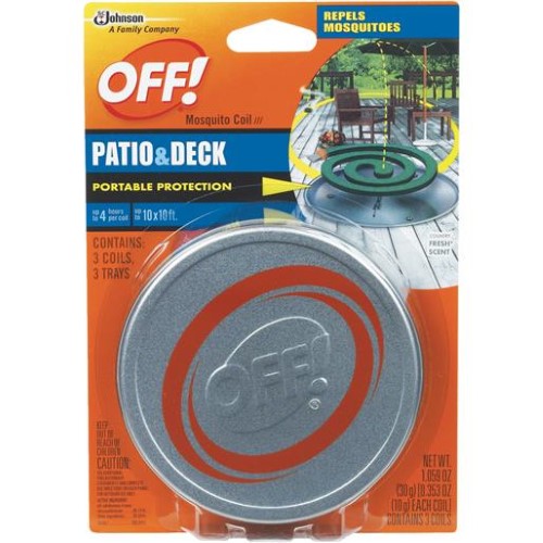 [745144] Off! 4 Hr. Patio & Deck Mosquito Repellent Coil 3-Pack 75204