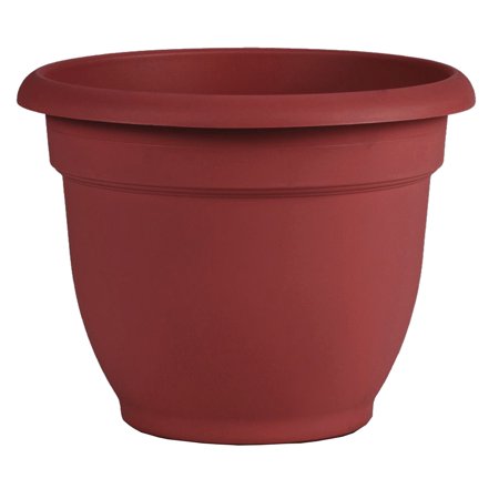Ariana 13 in. Burnt Red Plastic Self-Watering Planter