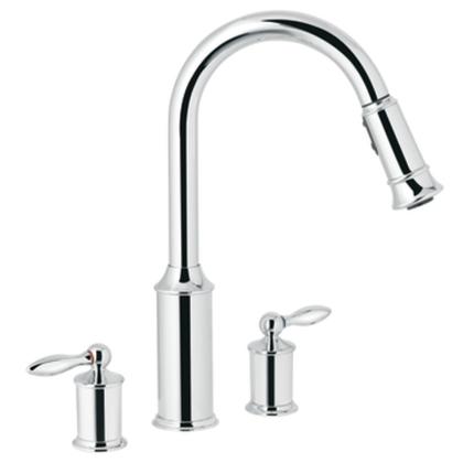Aberdeen Chrome Two-handle High Arc Pulldown Kitchen Faucet - Chrome
